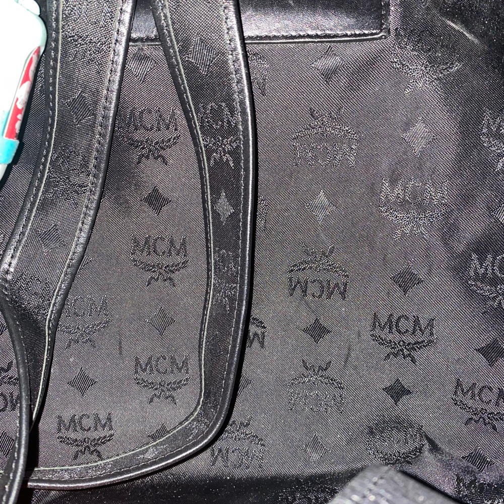 MCM backpack all black in euc